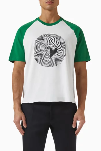 Printed Crop T-shirt in Cotton