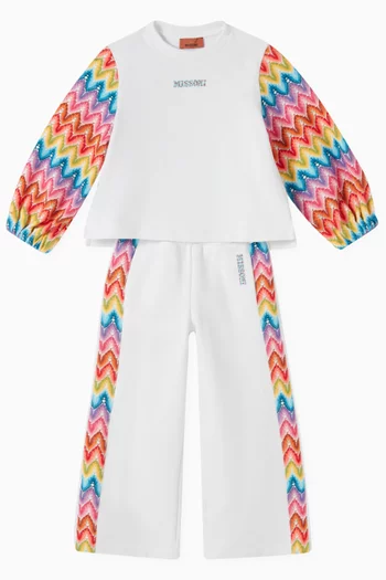 Chevron-print Sweatpants