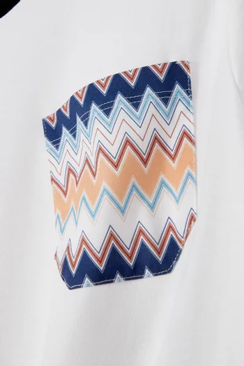 Chevron-print T-shirt in Cotton