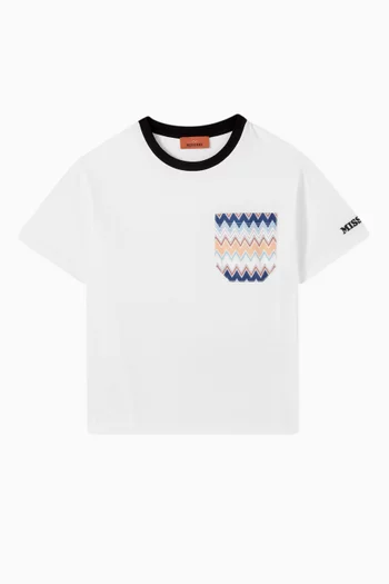 Chevron-print T-shirt in Cotton