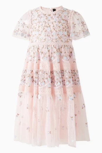 فستان جارلاند مزين بأشرطة