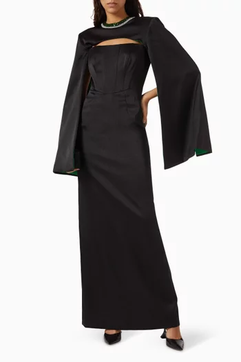 Embellished Cut-out Gown