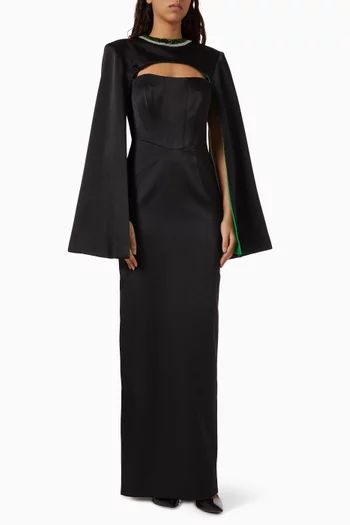 Embellished Cut-out Gown
