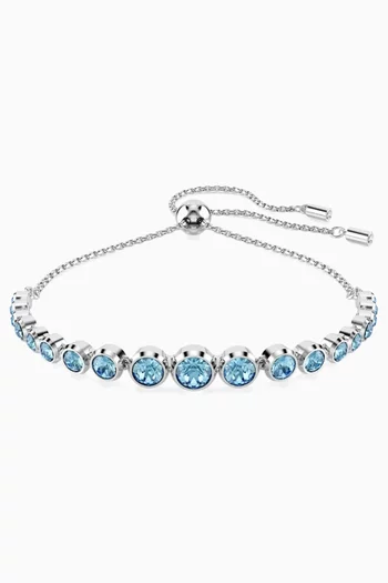 سوار امبر مرصع بالكريستال معدن مطلي بالروديوم