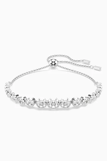 سوار امبر مرصع بالكريستال معدن مطلي بالروديوم