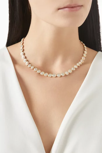 Una Angelic Tennis Necklace in Gold-tone Metal