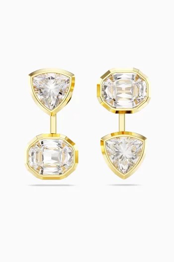 أقراط جاكيت امبر معدن مطلي بلون ذهبي