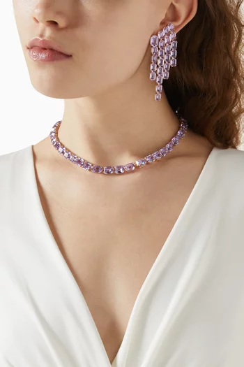 Millenia Tennis Necklace in Gold-tone Metal