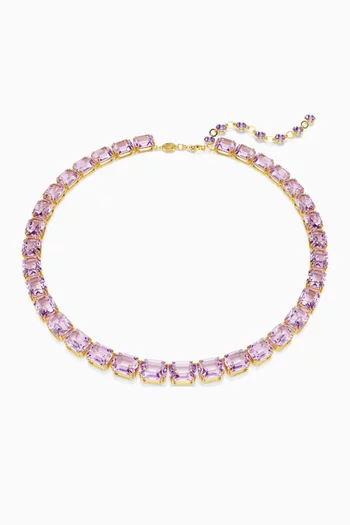 Millenia Tennis Necklace in Gold-tone Metal
