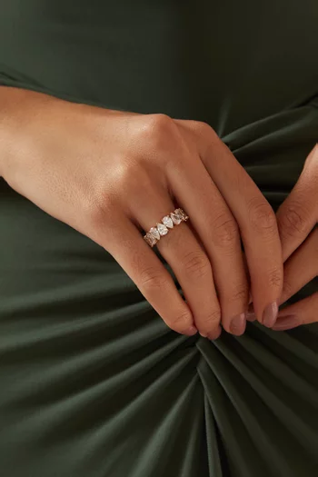 Matrix Vittore Crystal Ring in Rose Gold-tone Metal
