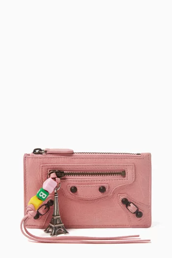 Le City Long Coin & Card Holder in Arena Lambskin