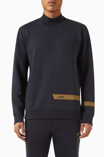Logo Sweatshirt in Stretch Cotton