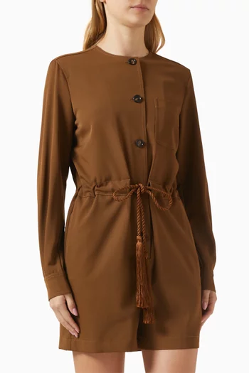 Maine Belted Jumpsuit in Virgin Wool