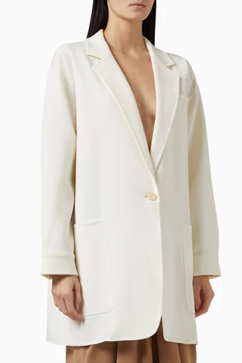 Orlaya Oversized Jacket in Stretch-wool Canvas