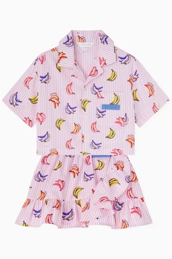 Bananas Mini Skirt in Cotton