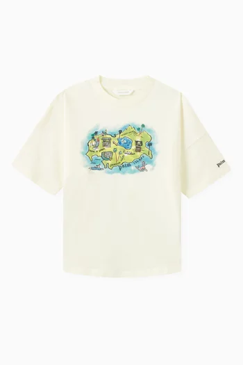 Map-print T-shirt in Cotton