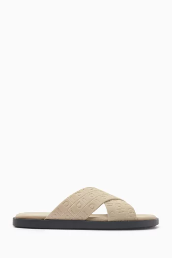 Gancini-embossed Sandals in Leather