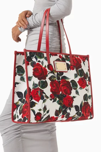Large Daily Tote Bag in Floral Canvas