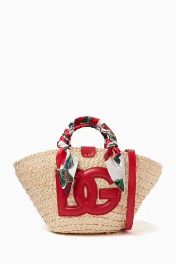Small Kendra Tote Bag in Raffia