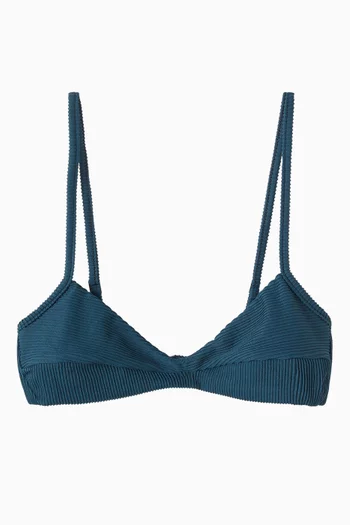 Monica Bikini Top in Ribbed-nylon