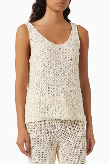Victoria Knit Top in Cotton Yarn