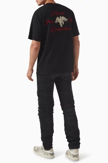 Embroidered Dreamers T-shirt in Cotton