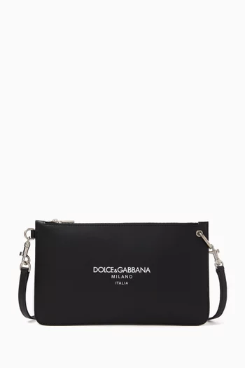 Logo Crossbody Bag in Calfskin