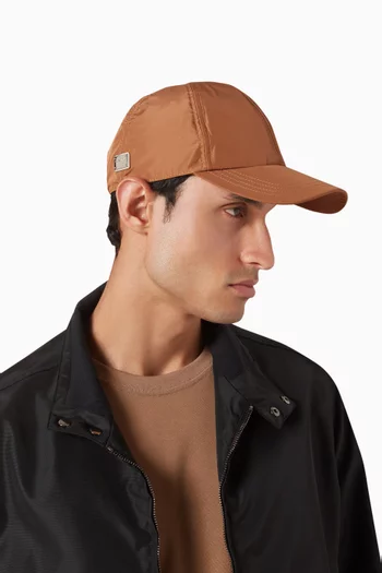 Logo Plaque Cap in Technical Cotton