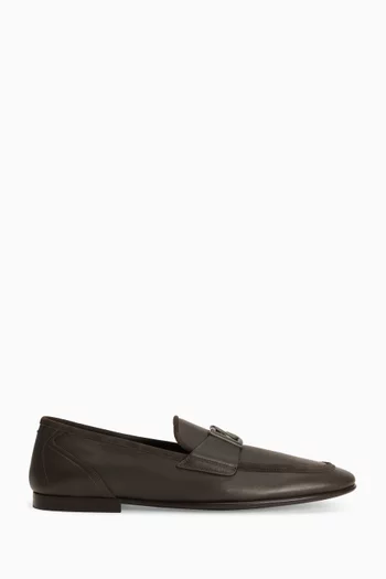 Ariosto Logo Loafers in Calfskin