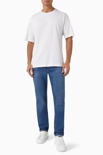 Logo Embroidered T-shirt in Cotton