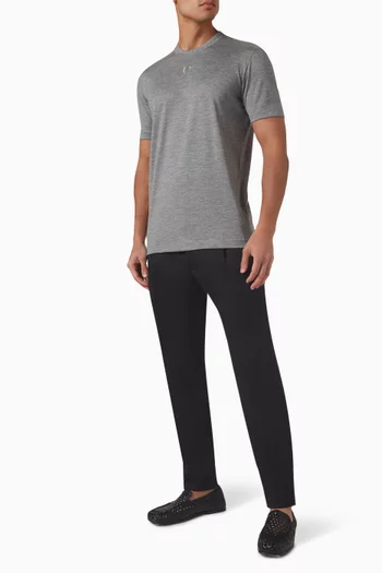 Logo Embroidered T-shirt in Cotton
