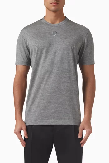 Logo Embroidered T-shirt in Cotton