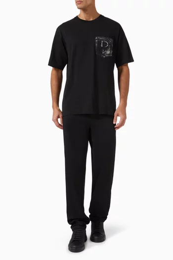 Logo Embroidered T-shirt in Cotton