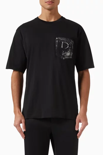 Logo Embroidered T-shirt in Cotton