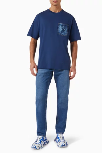 Logo Embroidered T-shirt in Cotton