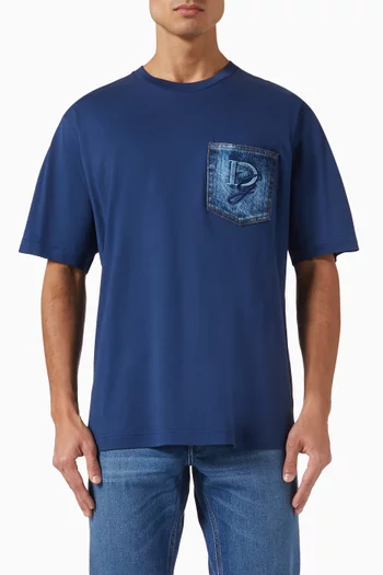 Logo Embroidered T-shirt in Cotton