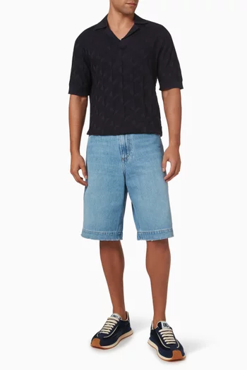 تي شيرت بولو منسوج من الحرير