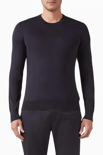 سترة بتطريز شعار الماركة نسيج حرير