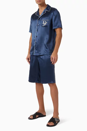 Drawstring Shorts in Silk