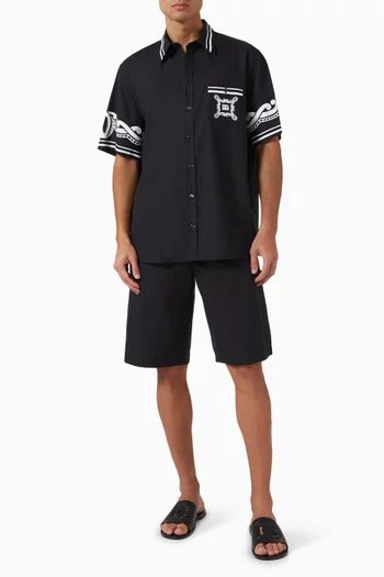 Jacquard Logo Shorts in Cotton