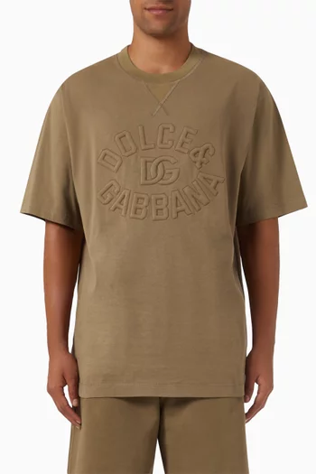 Embossed Logo T-shirt in Cotton