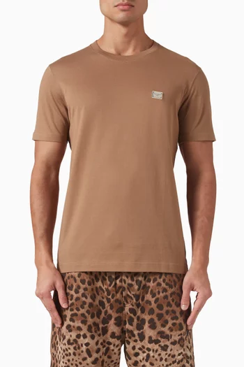 Logo Tag T-shirt in Cotton Jersey