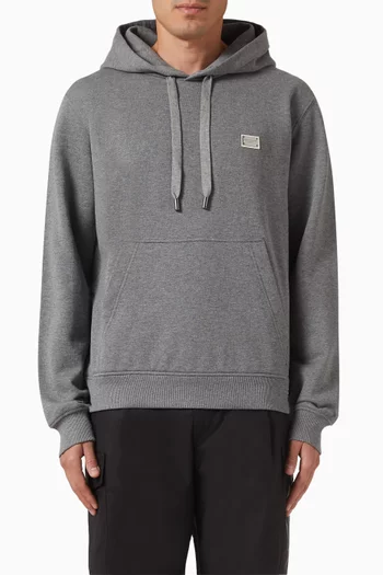 Logo-tag Hoodie in Cotton-jersey