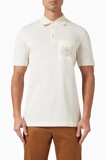 Logo-embroidered Polo Shirt in Cotton