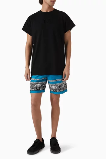 Mid-length Swim Shorts in Stretch Nylon