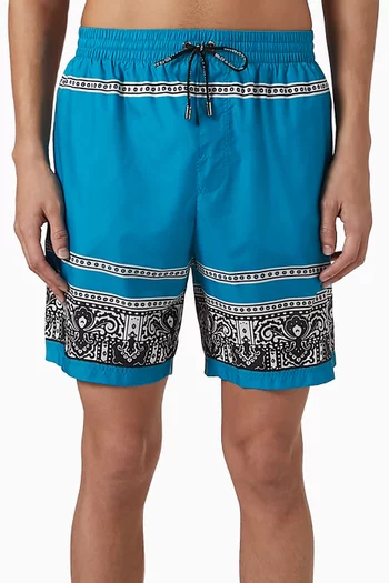 Mid-length Swim Shorts in Stretch Nylon