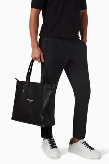 Medium Shopper Tote Bag in Leather