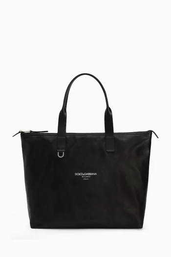 Medium Shopper Tote Bag in Leather