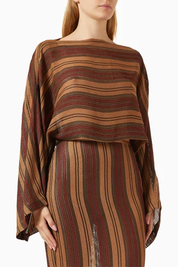 Sana Crop Top in Woven Mesh