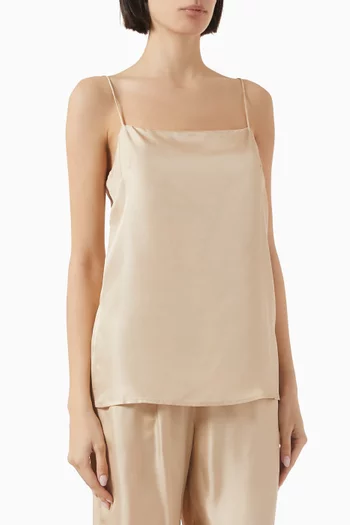 Tulum Cami Top in Silk-twill